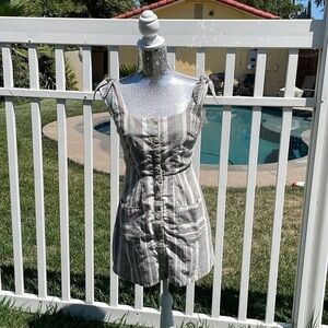 Azoe linen sleeveless mini dress M